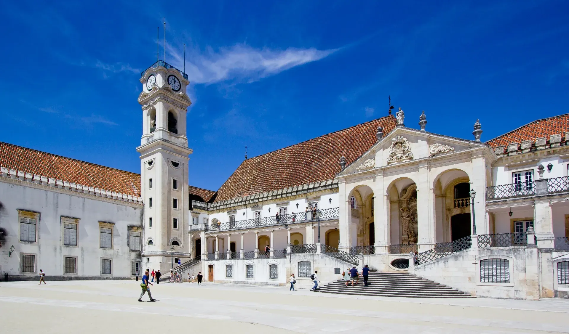 University of Coimbra main courtyard and historic buildings