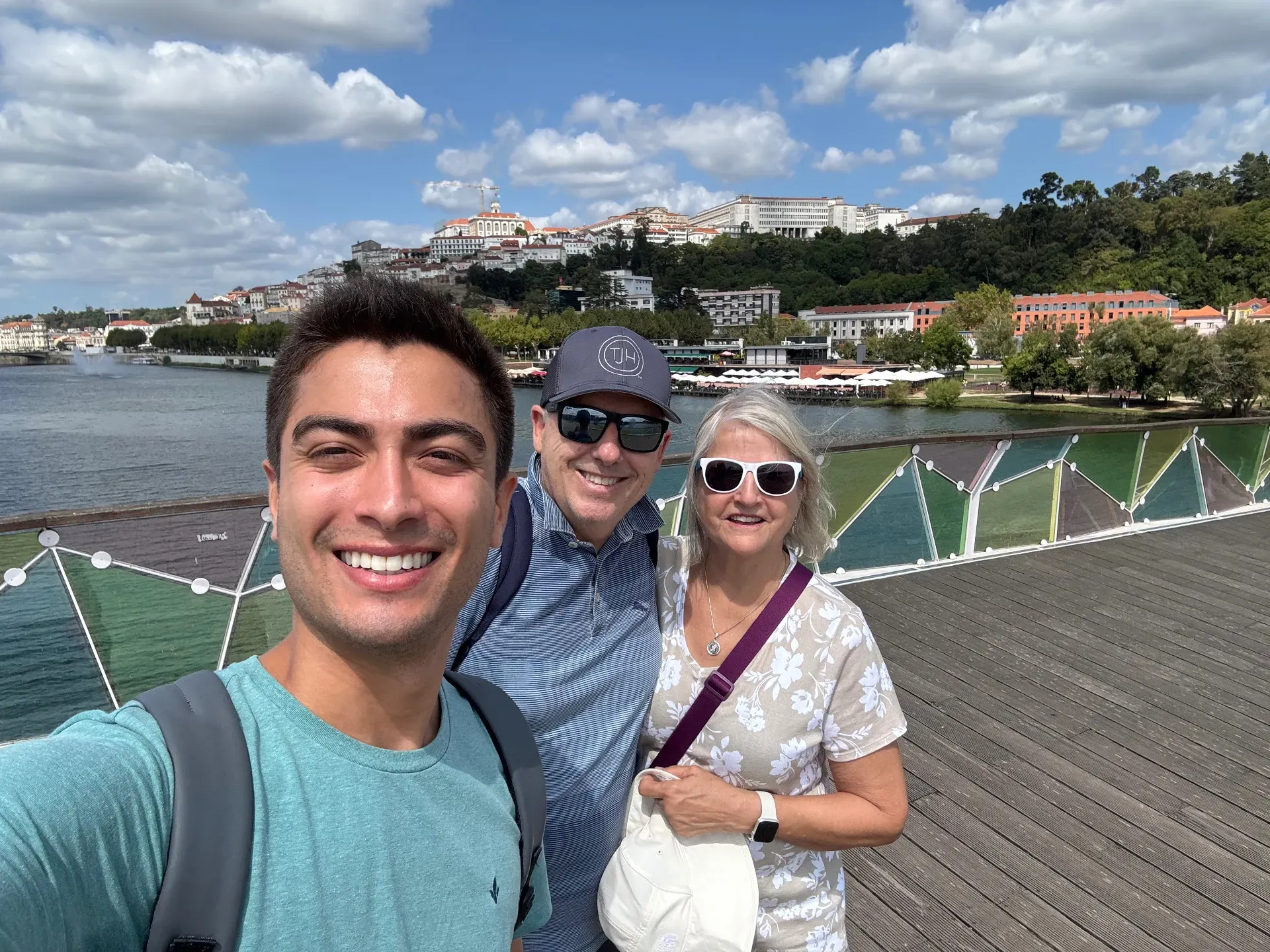 Local host Mateus guiding guests on a walking tour in Coimbra